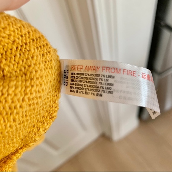 FREE PEOPLE Marykate Golden Yellow Tiered Sweater Flowy Ruffle Mini Dress - Picture 14 of 15